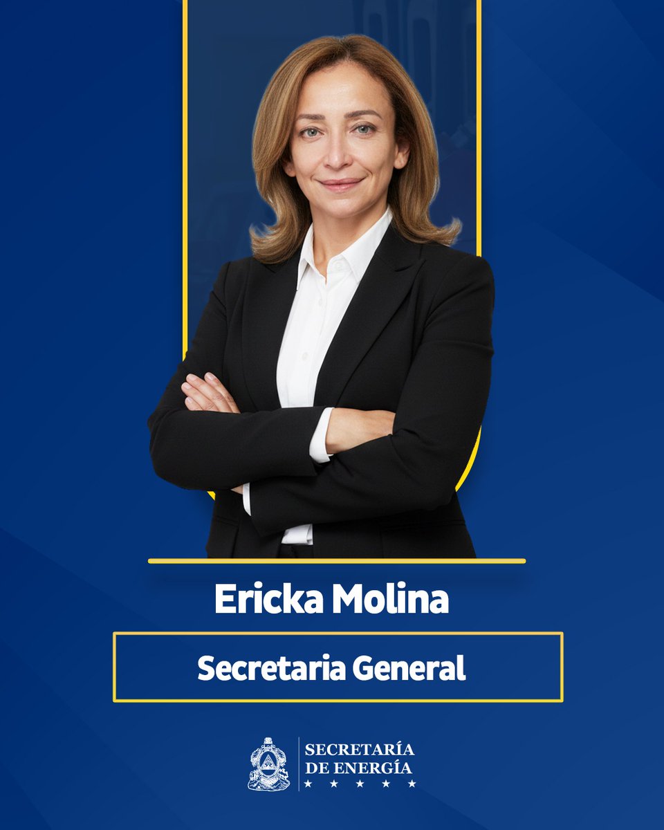La #SENavanza da la bienvenida a nuestra Secretaria General, Ericka Molina, quien se incorpora al ente rector de la política energética hondureña para aportar su capacidad, liderazgo y compromiso institucional al fortalecimiento de nuestra gestión.

Estamos seguros de que su