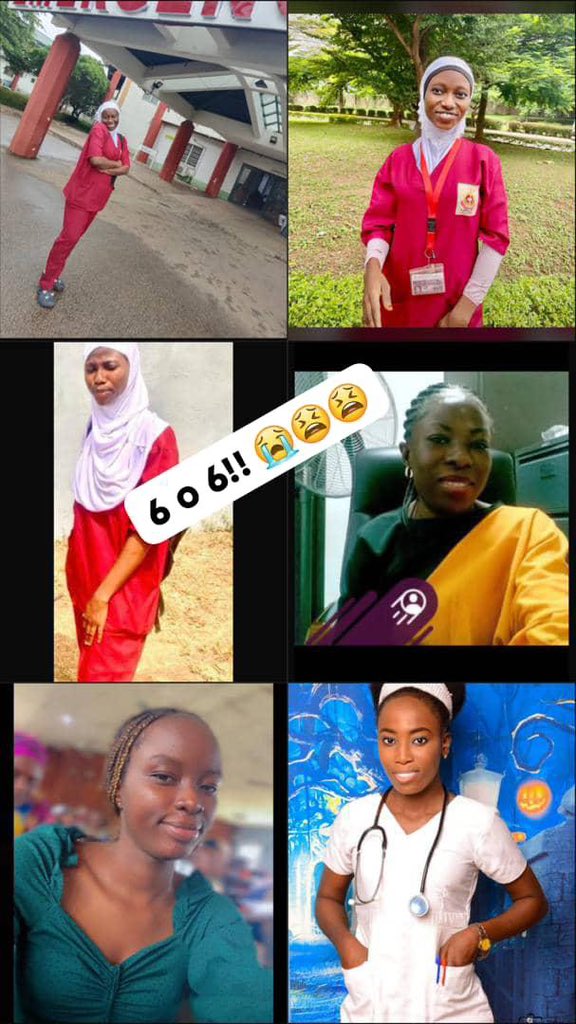 abbeyemmy's tweet photo. Our hearts are broken and heavy! RTA claimed the lives of these 6 wonderful nurses, they were on their way to write the exams at @lautechofficial 
May their souls rest in peace. Nursing community mourns! https://t.co/A1mfgqcDXP
