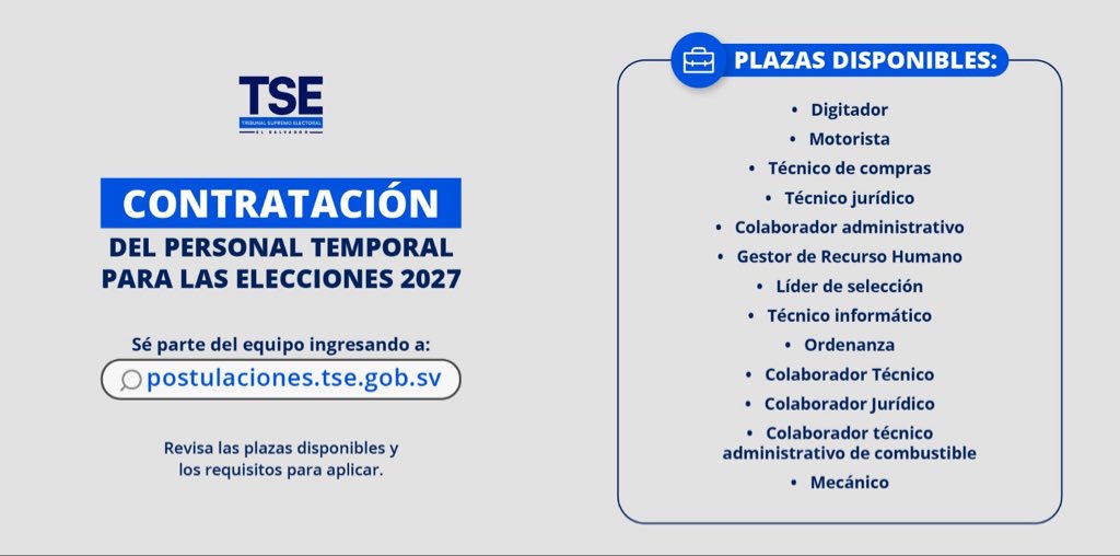 Tribunal Supremo Electoral 🇸🇻 tweet media