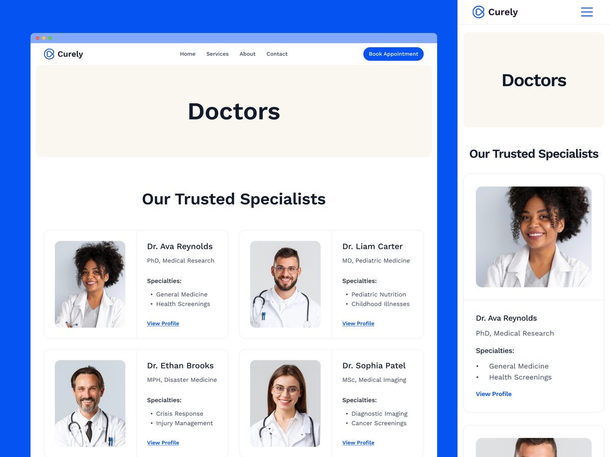 Healthcare websites shouldn’t feel overwhelming.

Clarity builds comfort.
Comfort builds bookings.

Curely is crafted for modern clinics that value trust.

Take a look: framer.link/gvAJrKw