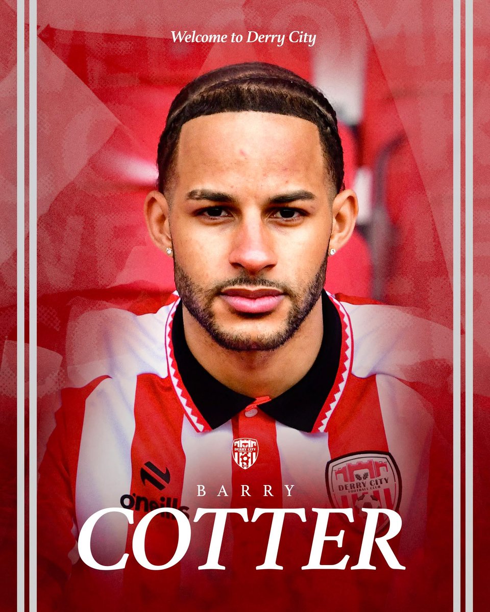 Cotter is a Candystripe ✍️

Derry City FC can confirm that Barry Cotter has joined the club on a permanent deal following his recently agreed release from Barnsley.

The 27-year old had been on loan at Notts County this season and joins the Candystripes just ahead of Sunday