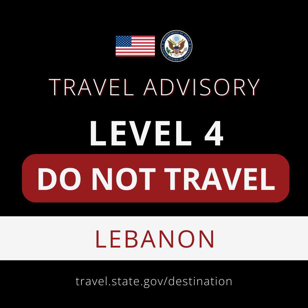 BREAKING 🔴

STATE DEPT: LEBANON: DO NOT TRAVEL