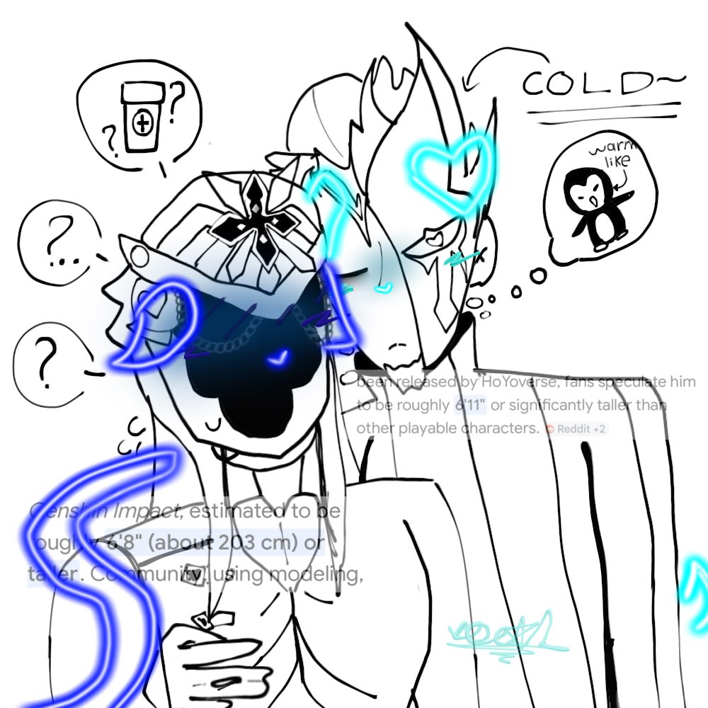 VOCALOIDSSTAR's tweet photo. "Captain! The jester is sick! Quick! Do something!!" 💙🩵
#Genshinimpact
#Captiano
#Pierro https://t.co/ljAcE1vYMx