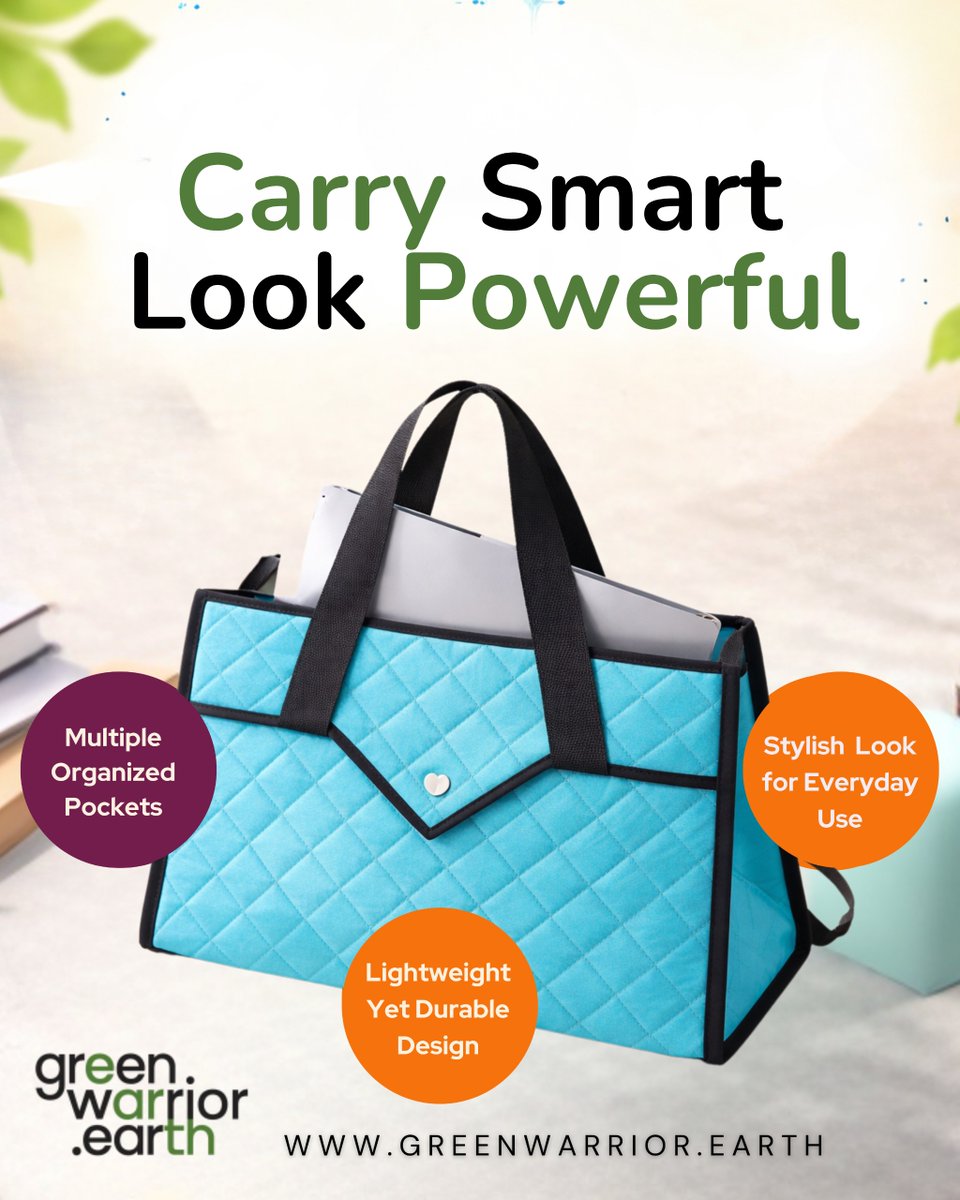 greenwarrioreth's tweet image. Carry smart. Look powerful.
Designed for everyday achievers who want style and function in one bag.

Because your bag should work as hard as you do while supporting a greener future.

Shop now at greenwarrior.earth

#GreenWarriorEarth #SustainableStyle #WorkBag