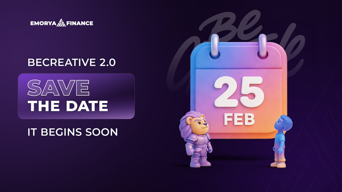 ⏳Only 2 days left until we launch the biggest Be Creative campaign ever!

🎥The largest edition yet with more visibility, greater impact, and even bigger prizes!

💰 It will launch alongside one of the biggest campaigns in the crypto space, which is already live.

💡 Start