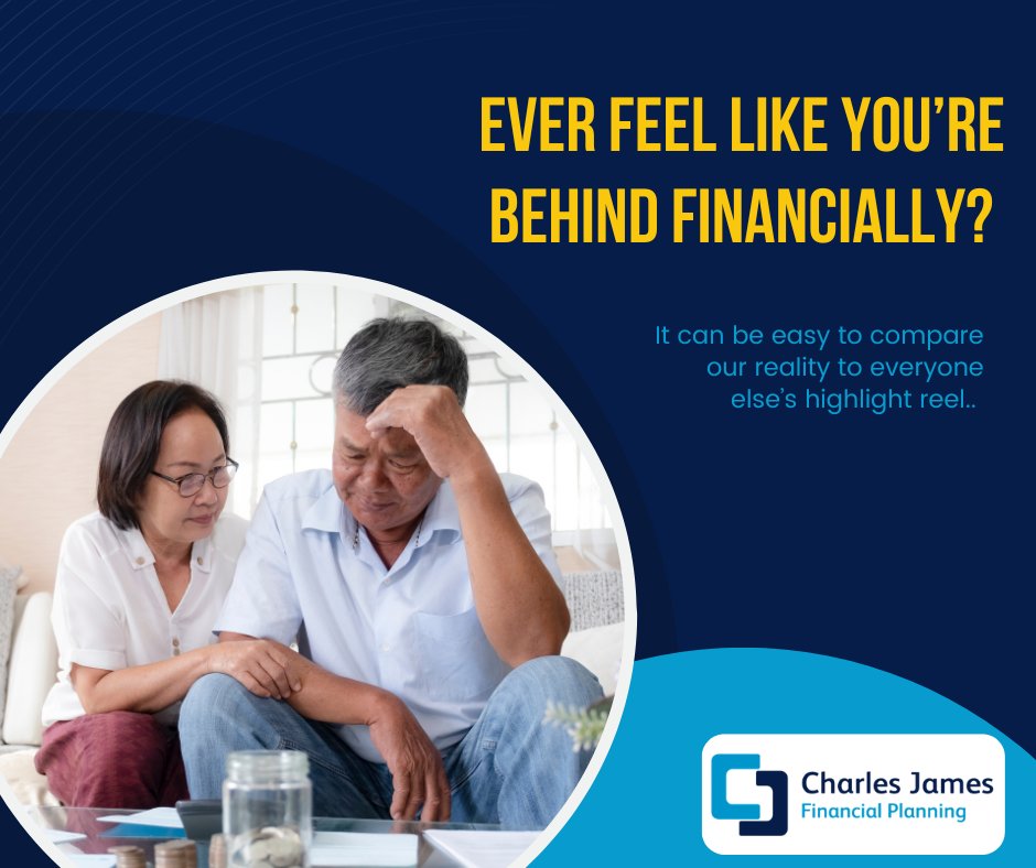 Ever feel like you’re behind financially? 

The problem is, we usually compare our behind-the-scenes to everyone else’s highlight reel. 

Comparison can be the thief of joy!

No financial journey is linear.

Being “on track” looks different for everyone.