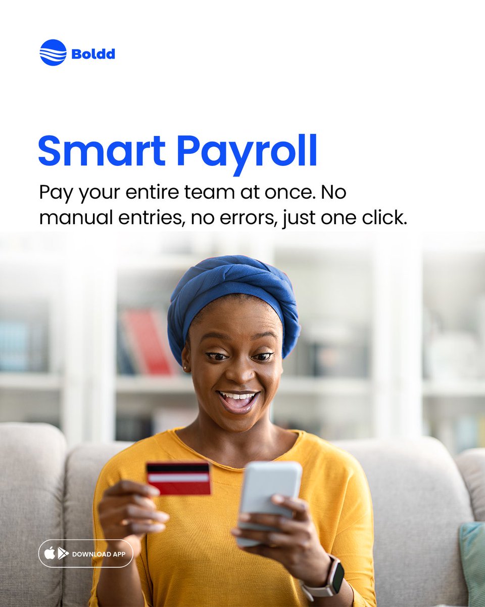 Your business deserves an Operating System, not a folder full of disconnected apps. 🛠️
Meet Boldd: The all-in-one platform where speed is standard.
✅ Create virtual USD cards
✅ Automate customer collections
✅ Run payroll in one click
✅ Eliminate app-jumping fatigue
#fintech