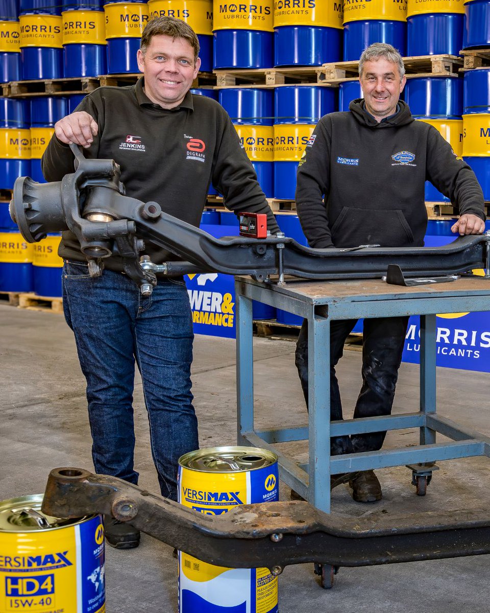 Morrisoil's tweet image. Dave Jenkins and Alex Sharphouse take a behind the scenes look at upgrades to Dave’s race truck axle to boost handling, response and performance within BTRC regulations. Meet Alex at the Speed Show on 28th Feb.  

#topspeed #landspeed  #speedshow