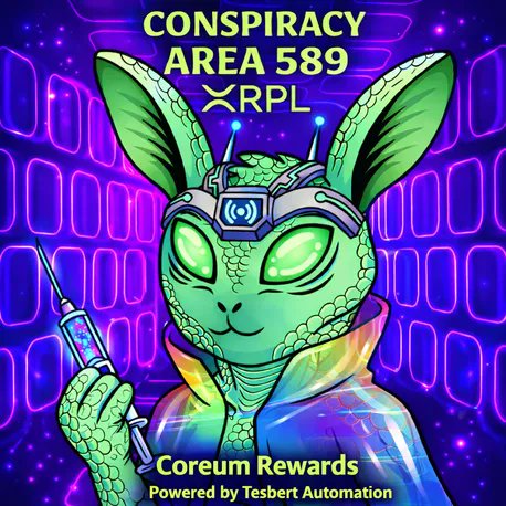 🛸 Conspiracy – Area 589
Utility:
• Ongoing $COREUM airdrops
• No expiration on eligibility
• Holder access to the Area 589 Discord
• Hold the NFT to remain eligible
Built natively on the XRPL.
Designed to reward long-term holders through simple, transparent distribution.