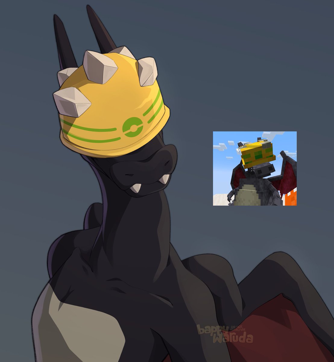 shiny charizard with rocky helmet 
#Pokemon #pokemonfanart