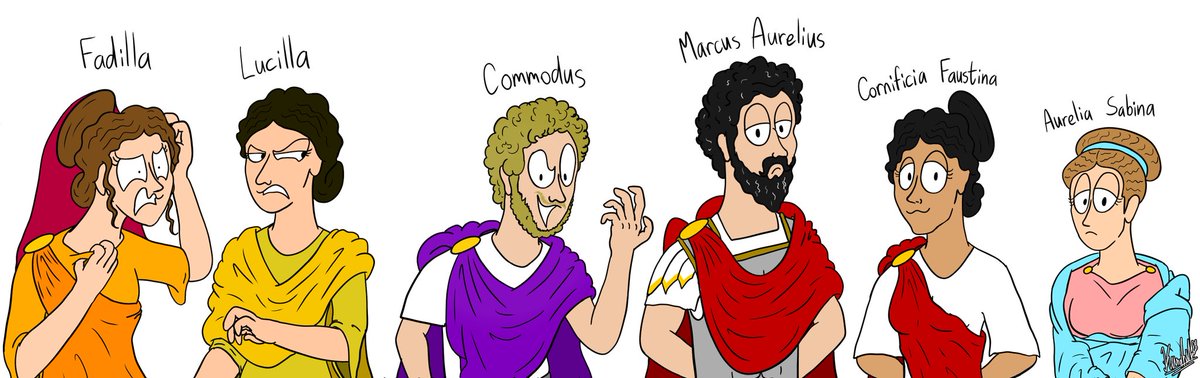 Kamahele5's tweet image. Marcus Aurelius and his (surviving) children
#romanempire #marcusaurelius #commodus