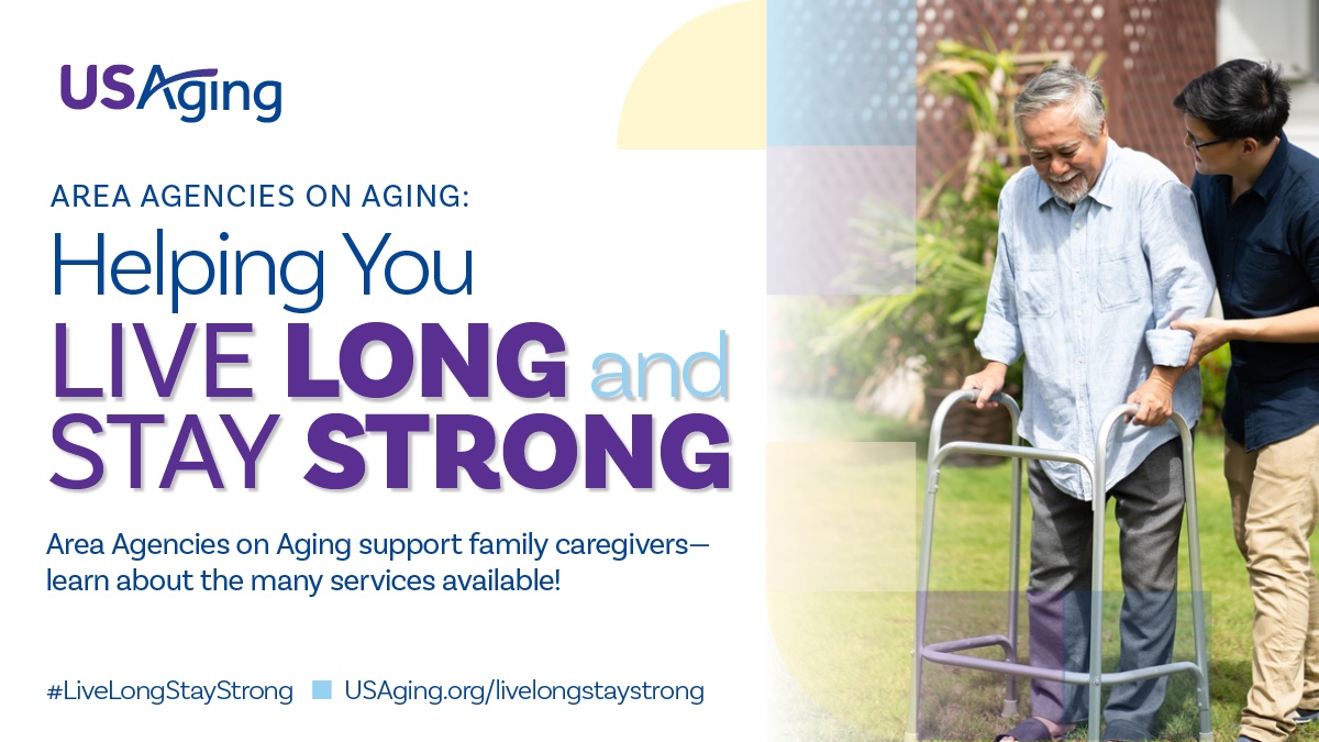 Caregivers help #OlderAdults #LiveLongStayStrong at home, but they have unique needs of their own. You can support #AAAs in providing resources to #caregivers by sharing this post and directing the caregivers in your life to ow.ly/oss550YieCy!