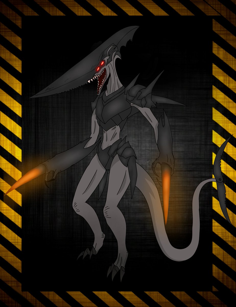 KNIFESHARK🔥
She is lethal bloodthirsty, and voracious; her greatest skill is climbing and sneaking in the darkness to attack; the knife on her head is for killing. Its blades on its hands are for destroying everything, and its scissor-like tail is for cutting bones.
#Angorwatch