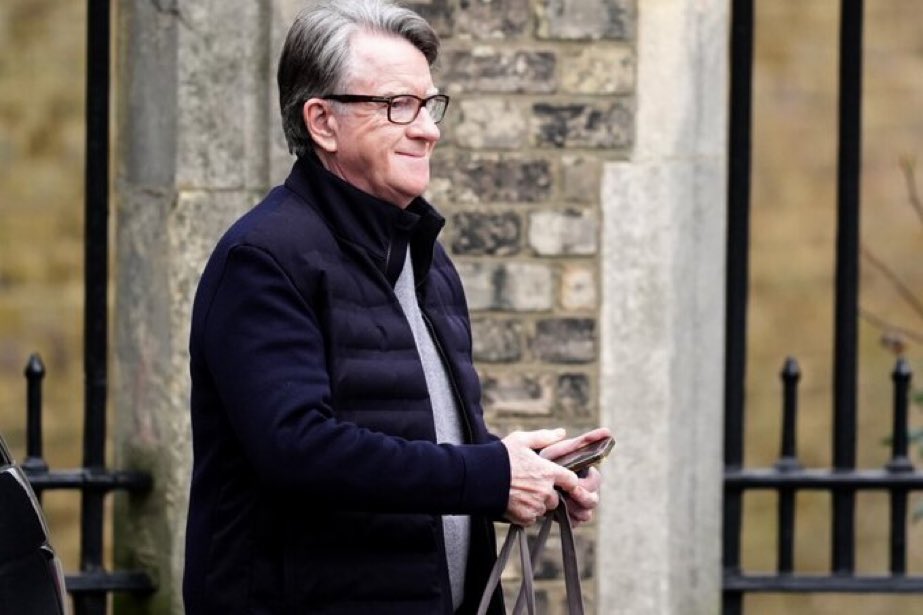Mandelson doesn’t seem too worried. 
Mobile phone in hand. 
Grinning. 

Whilst being arrested 

Because he knows full well he belongs to the Club &amp; that nothing will happen to him 

They are openly LAUGHING at us