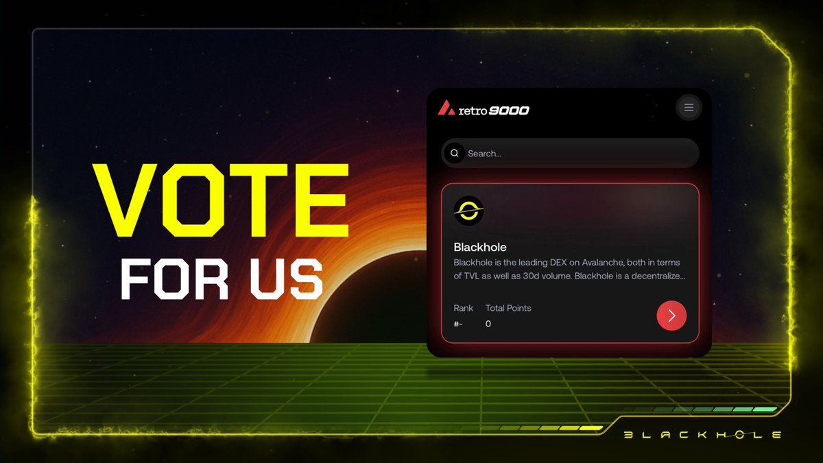 $30,000,000+ in rewards to veBLACK holders in our first year of being live 

Don’t forget to vote for Blackhole for Avalanche's Retro9000 program 🔺