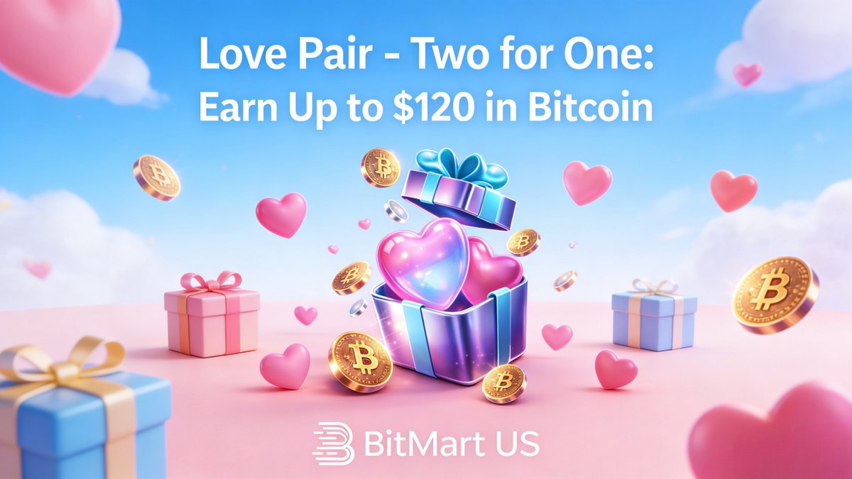 Love Month is about alignment.
Align your trades with incentives.

Love Pair on BitMart US:
💗Zero trading fees
💗Tier-based BTC rewards
💗Up to $120 in BTC
💗Capped spots per level
Efficiency on entry.
Defined upside on volume.
👉 bitmart.com/en-US/activity…

#LoveMonth #LovePair