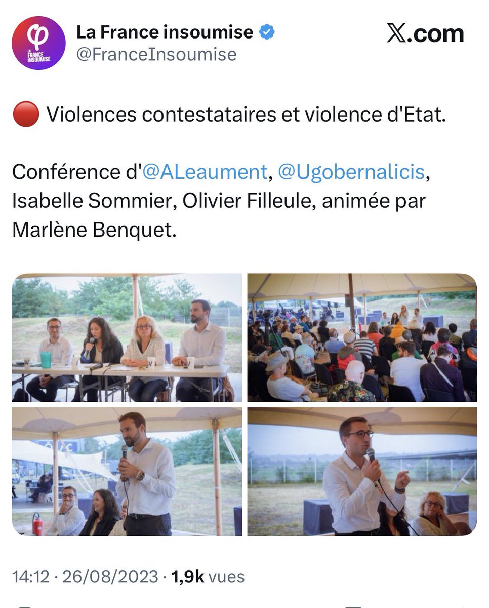 Les « chercheurs » derrière les chiffres comparant violences d’extrême droite et d’extrême gauche servis par LFI et repris absolument partout sans contestation. 

➡️Nicolas Lebourg, ancien militant du groupe antifa Ras l’Front, 
➡️ Isabelle Sommier qui participait à l’UdT de LFI.