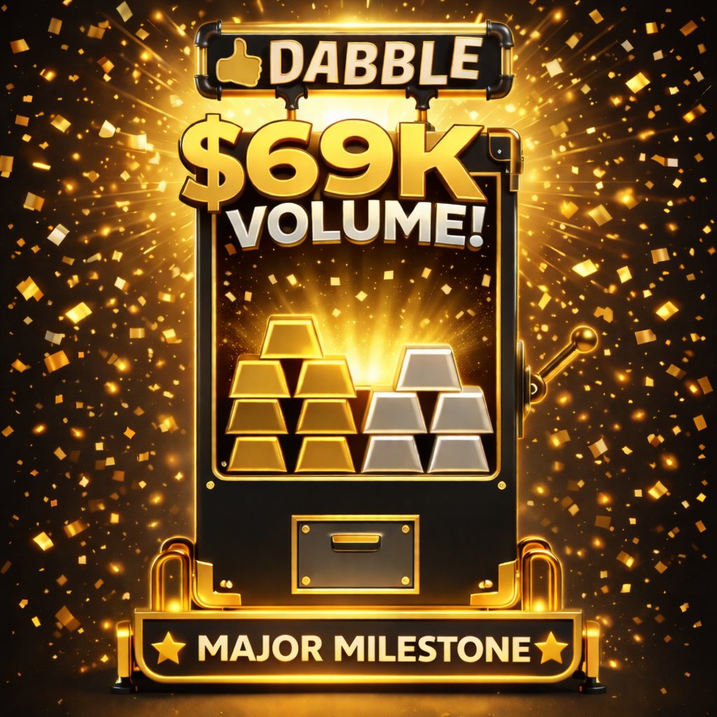 Nice. 😎

The Ether Ore Dabble Machine just crossed $69K in volume on <a href="/dyli_io/">DYLI</a>

Huge shoutout to the stellar DYLI team and the @abstractchain community for helping push this major milestone.

Cheers to another $69K! 🍻