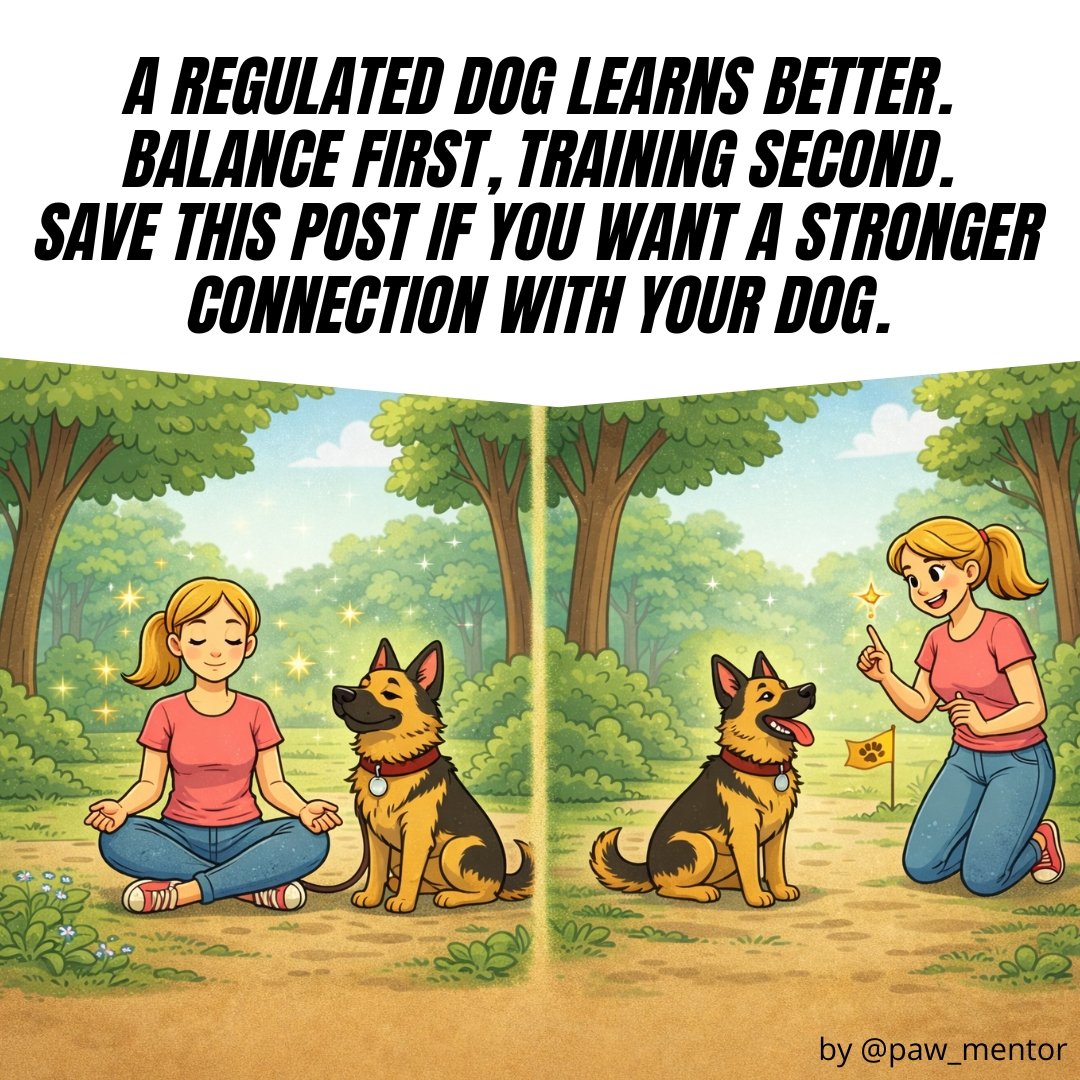 paw_mentor's tweet photo. A regulated dog learns better.
Calm comes before obedience 🐾
#dogtraining #reactivedog #pawmentor https://t.co/yNfjlNLQYI