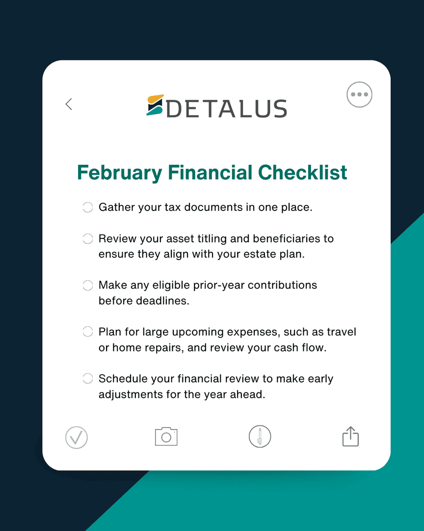 DetalusSTL's tweet photo. February can be one of the smartest months to get ahead of your finances and it’s not just about taxes.

It’s a chance to clean up last year’s loose ends and set the tone for the year ahead. https://t.co/XFQ5kld8U1