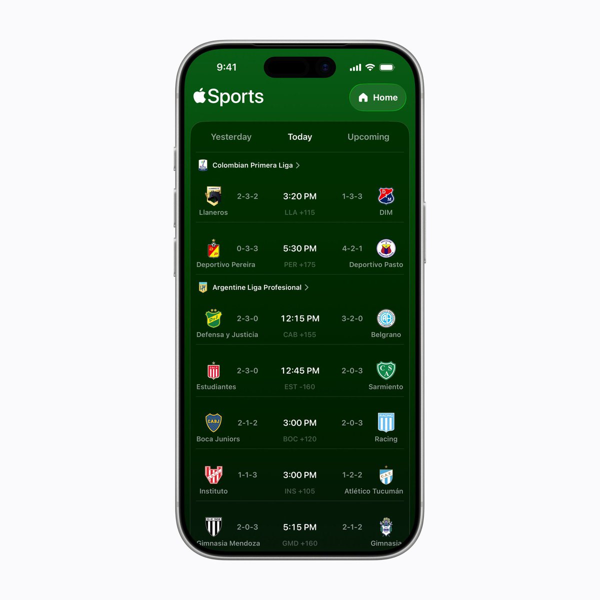 ⭕️ Apple anuncia que Apple Sports ya está disponible en América Latina 
✅ “Podrás consultar puntuaciones y estadísticas en tiempo real de tus ligas favoritas, directamente en tu iPhone” 👇🏻