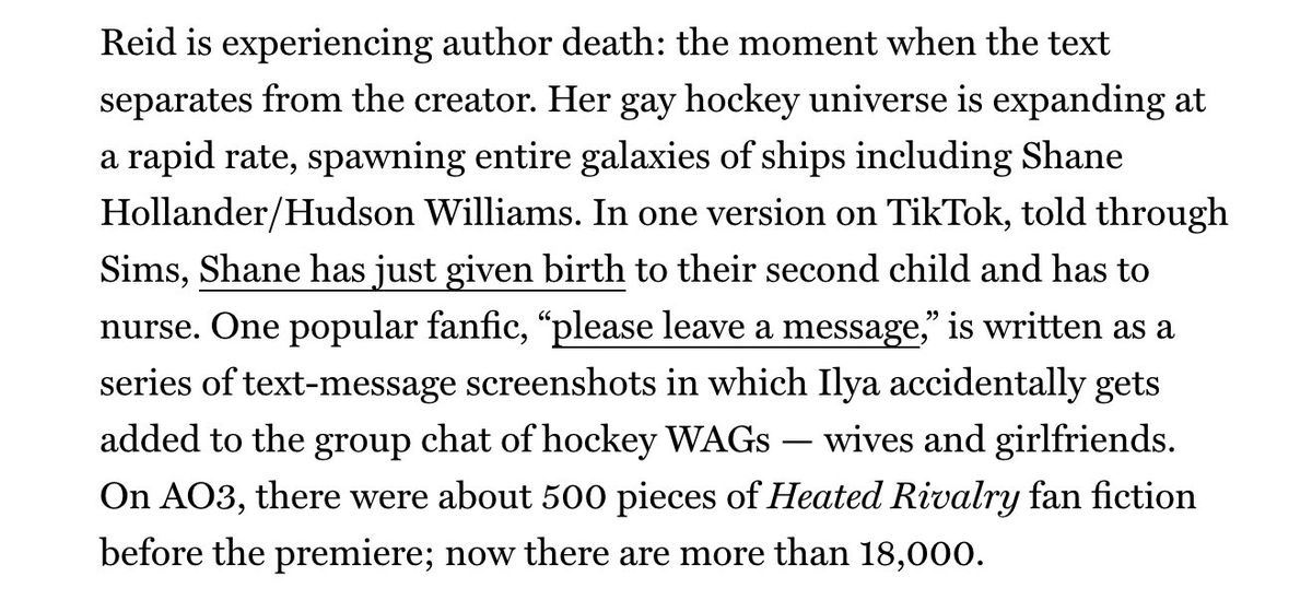 ilyaelizabeth's tweet photo. hey @vulture @e_alexjung please for the love of GOD do not ever call out a fanfic or writer by name, much less LINK THE FIC, in a piece of journalism.

there's a reason fans traditionally keep a strict divide between fandom spaces and the general public.

(context:) https://t.co/a6vrdoPzsm