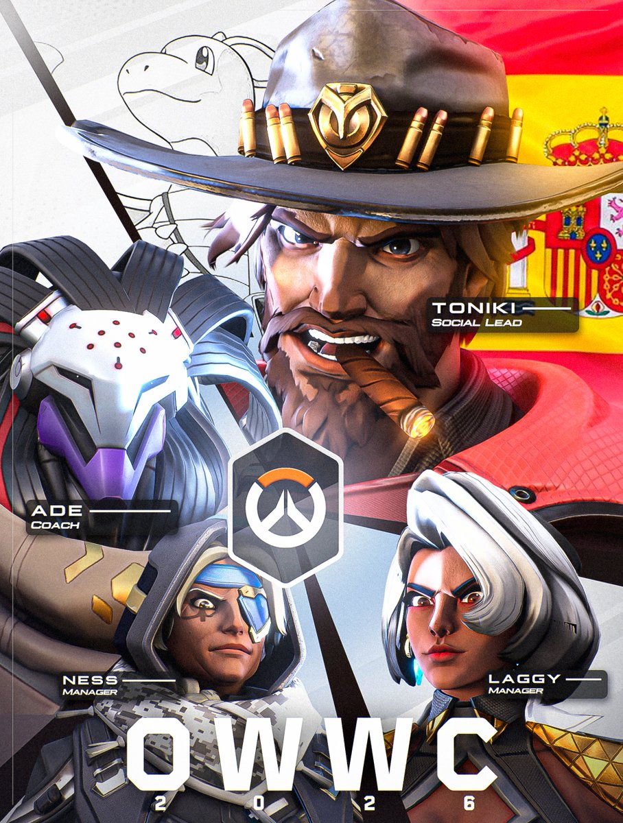 Llegó la hora!

COMITÉ de la SELECCIÓN ESPAÑOLA de OVERWATCH para la OWWC 2026

📹SOCIAL LEAD: <a href="/Toniki20/">Toniki</a> 
🧠COACH: <a href="/Ade_OW/">ADE アデ</a> 
💼MANAGER: <a href="/NessTwelve/">Ness</a> 
💼MANAGER: <a href="/LaggyOw/">VP Laggy</a> 

Se abren también tryouts para los jugadores que cumplan los requisitos (form abajo)

VAMOS 🇪🇸
