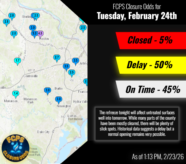 FCPS Closure Odds tweet media