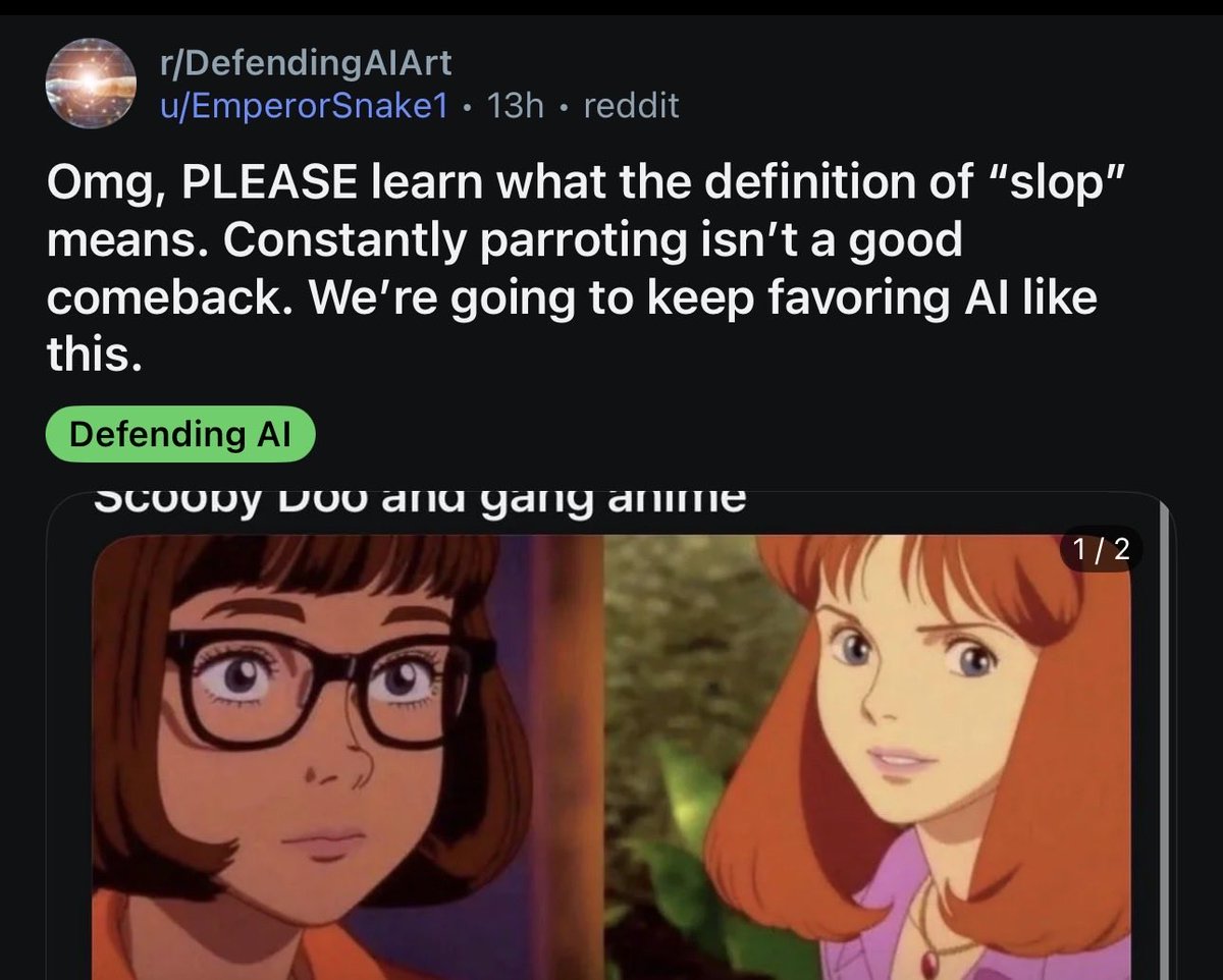 It doesn’t matter how it looks, AI slop is anything that is created with generative AI!