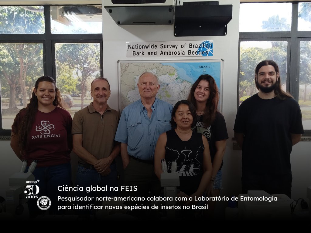 🪲O entomólogo Thomas Atkinson esteve na #Unesp #Feis usando macrofotografia e trilhos motorizados para identificar insetos "invisíveis" que ameaçam nossas florestas. No Brasil, ainda faltam registrar ~400 espécies! 🇧🇷 #Entomologia #Unesp #Ciência bit.ly/4ruyHhN
