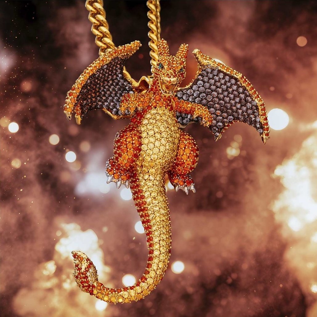 ポケモン×King Ice💎】 海外ポケモンセンターにて、 3Dネックレス登場