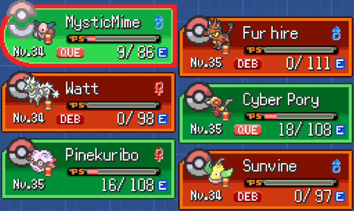 InfinitySeso's tweet photo. Gracias por el gimnasio de F3 @Eric_Lostie me ha encantado este resultado para el nuzlocke 🤣🤣 https://t.co/FS8Is8sUMY