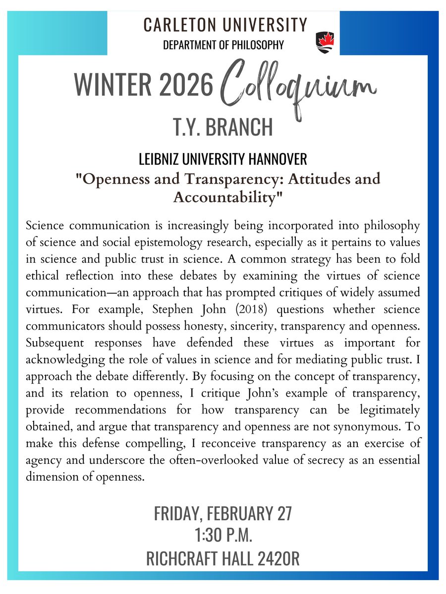 Carleton University Philosophy tweet media