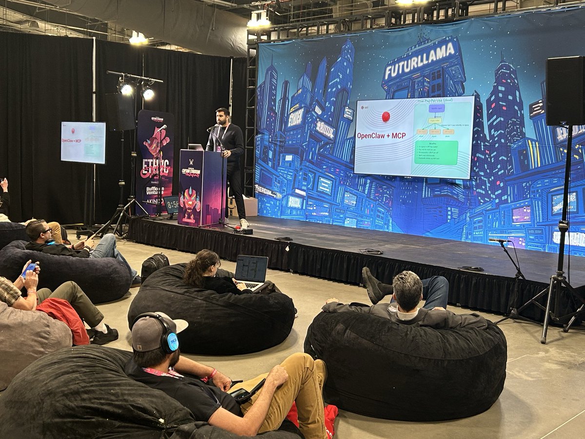 #EthDenver 2026 is buzzing! 🐝 Despite the market context, the technical sessions are packed with alpha. Seeing a lot of great <a href="/openclaw/">OpenClaw🦞</a> x Web3 integrations.

Shoutout to <a href="/getaxal/">Axal</a> (a16z backed) for the "grab the cash" activation—literally fueling our accounts on the spot. Genius