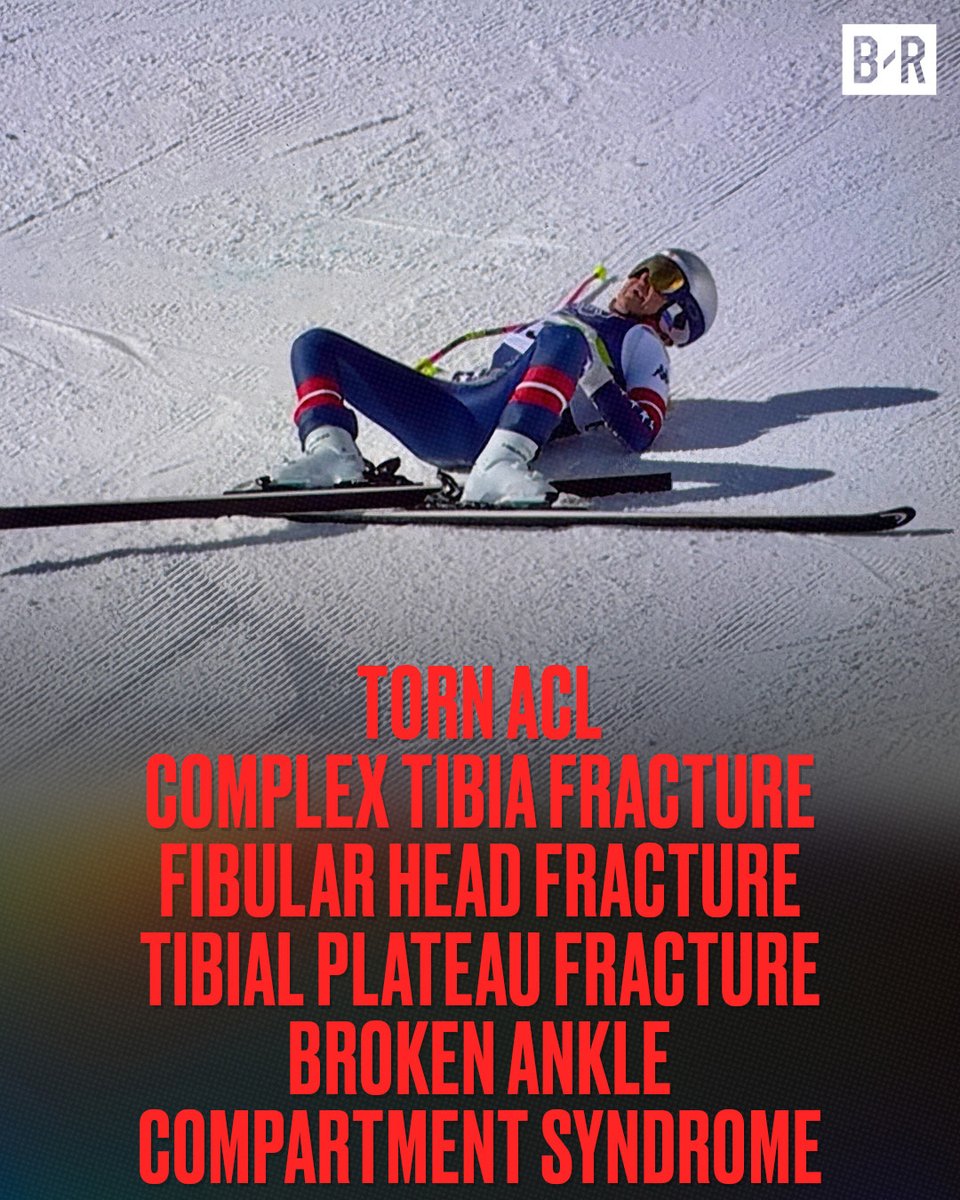 BleacherReport's tweet image. Vonn's injuries from her crash 😳