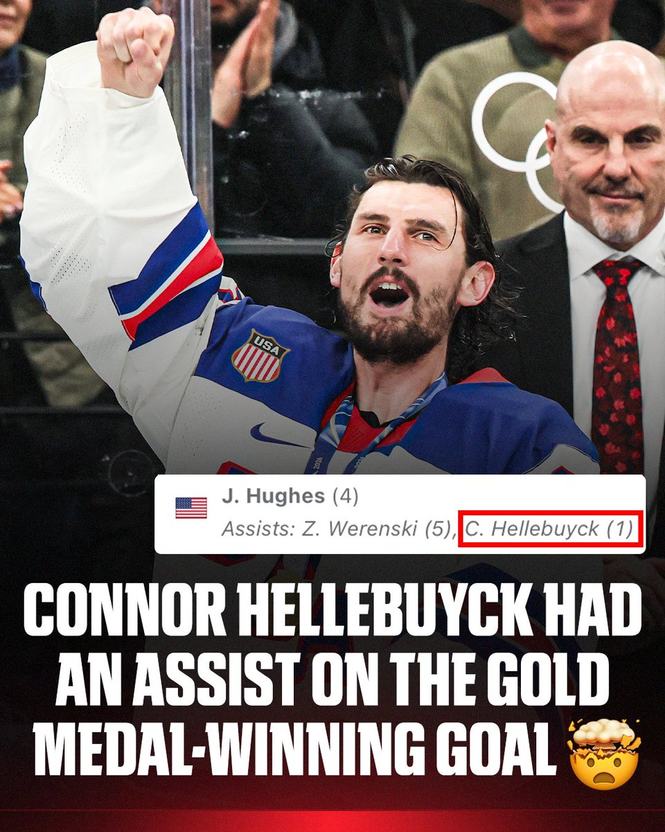 Connor Hellebuyck had 41 saves AND picked up an assist in the gold medal game 😱 

Get you a goalie who can do it all 👏