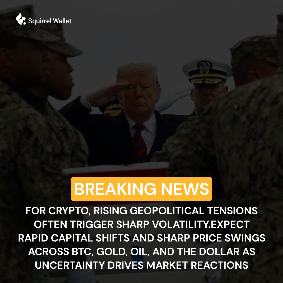 BREAKING: US PRESIDENT DONALD TRUMP HAS REPORTEDLY ORDERED AN ATTACK ON IRAN, WITH BROADER TARGETS POTENTIALLY AHEAD, PER THE ECONOMIST

For crypto, rising geopolitical tensions often trigger sharp volatility.

Expect rapid capital shifts and sharp price swings across BTC, gold,