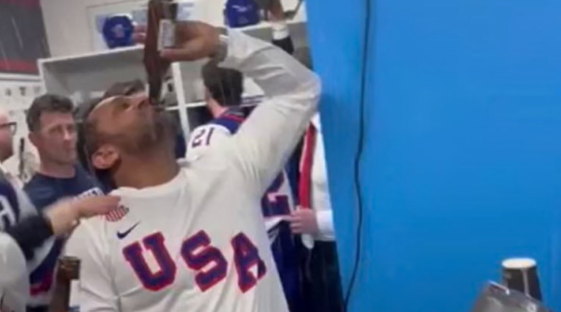 caslernoel's tweet photo. ‘Hey Team, let’s use this victory celebration to rightfully honor our fallen teammate who was killed by a drunk driver. Drinking irresponsibly in USA has so many tragic consequences…’ 

Also: https://t.co/AOJLEJ2YPX
