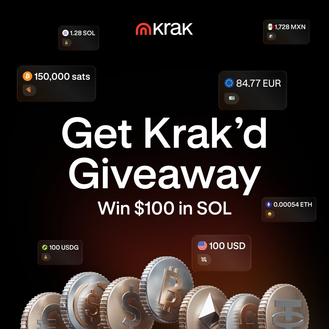 .<a href="/solana/">Solana</a> season is here 👀

$100 in SOL. 5 winners. Could you be next?

1️⃣ Follow <a href="/Krak/">Krak</a>
2️⃣ Repost this post
3️⃣ Request $100 in SOL from <a href="/Krak/">Krak</a> in the app

Enter here → m.krak.app/Qq7r/eiab8qav

#GetKrakd #KrakPotGiveaway