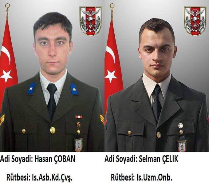 24 Şubat 2017

Fırat Kalkanı Harekatı kapsamında, El Bab’da şehit düşen Astsubay Kıdemli Çavuş Hasan Çoban ve Uzman Onbaşı Selman Çelik için şehadet senesinde şehitlerimize 1 Fatiha okuyup okunmasına vesile olalım. Mekanları cennet olsun inşallah.
🇹🇷