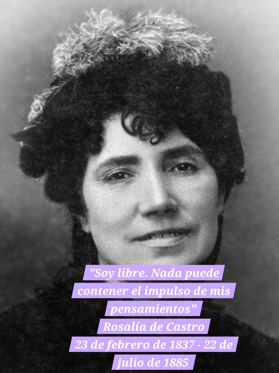 FeministasRM's tweet photo. 🧵1/2
Hoy hace 1️⃣8️⃣9️⃣ años nació Rosalía de Castro, novelista, poeta, feminista española.
📚 Una de las grandes voces de la literatura gallega y una figura clave en la defensa de la dignidad, la identidad y los #Derechos de las #Mujeres ♀️ https://t.co/n6pasFd6yc