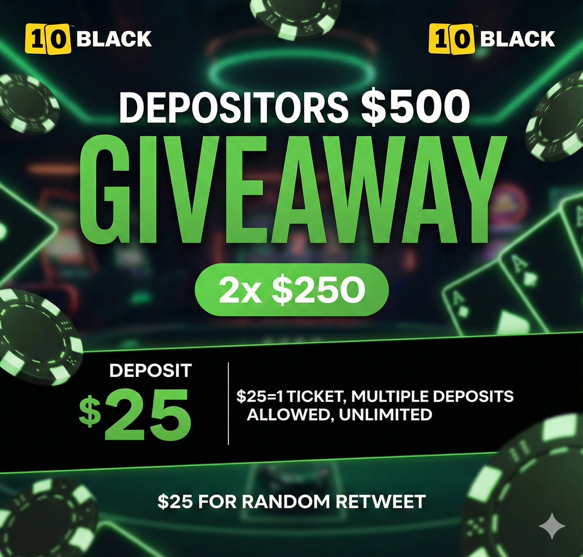 🎁$500 10BLACK DEPOSITORS GIVEAWAY!💜💰

☑️Random RT wins $50

To enter:
✅Retweet &amp; Like,
✅Deposit $25 ($25=1 ticket, multiple deposits allowed, unlimited) with this reflink: link.terraffiliates.com/lux27.

🤑2 Winners:
🥇$250 in CRYPTO
🥈$250 in CRYPTO

✉️DM me after deposit with