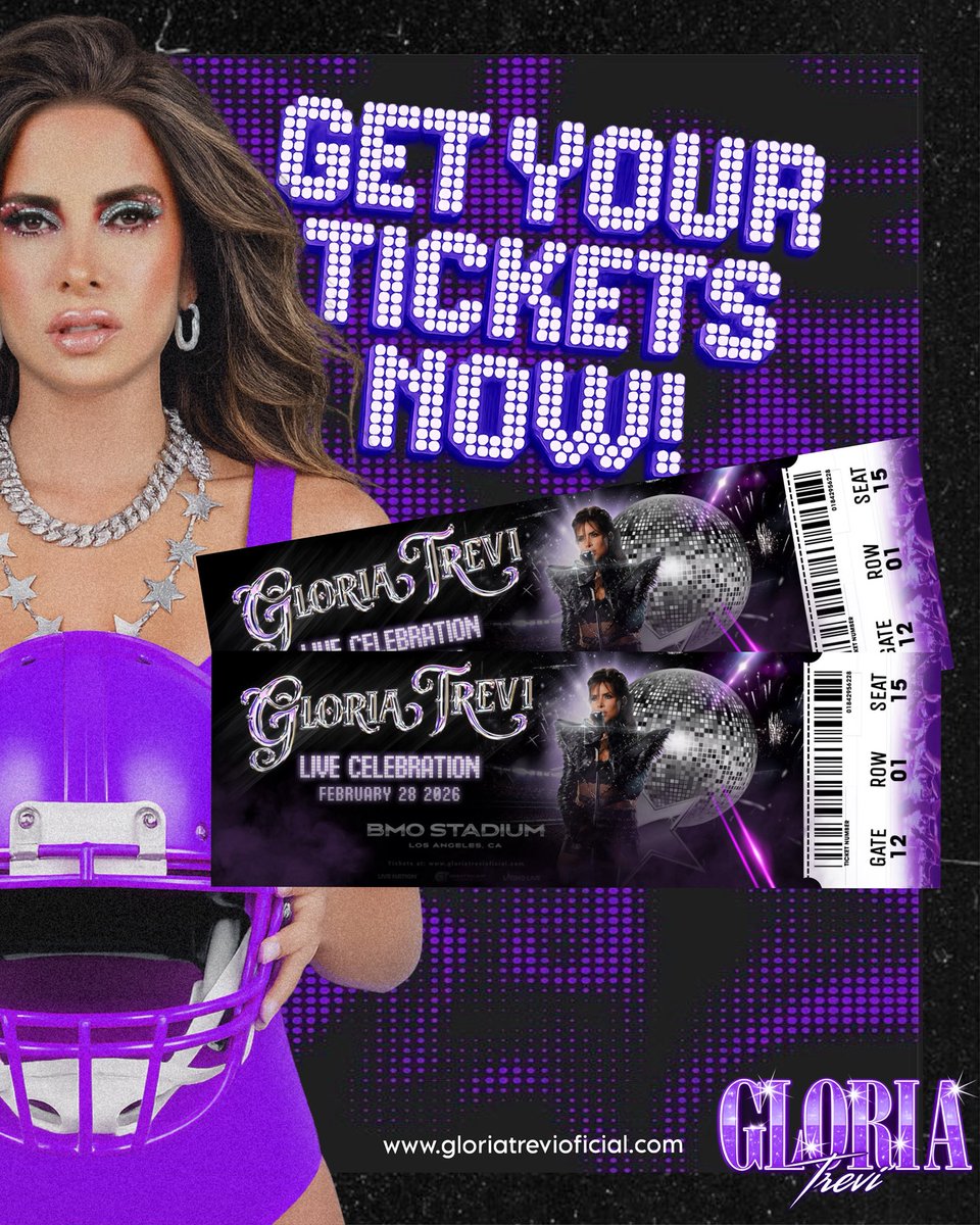 ¡ABRANSE PERRAS! Que faltan 5 días para que <a href="/GloriaTrevi/">GloriaTrevi</a> haga vibrar el BMO STADIUM en los Estados Unidos. 🔥🏟️