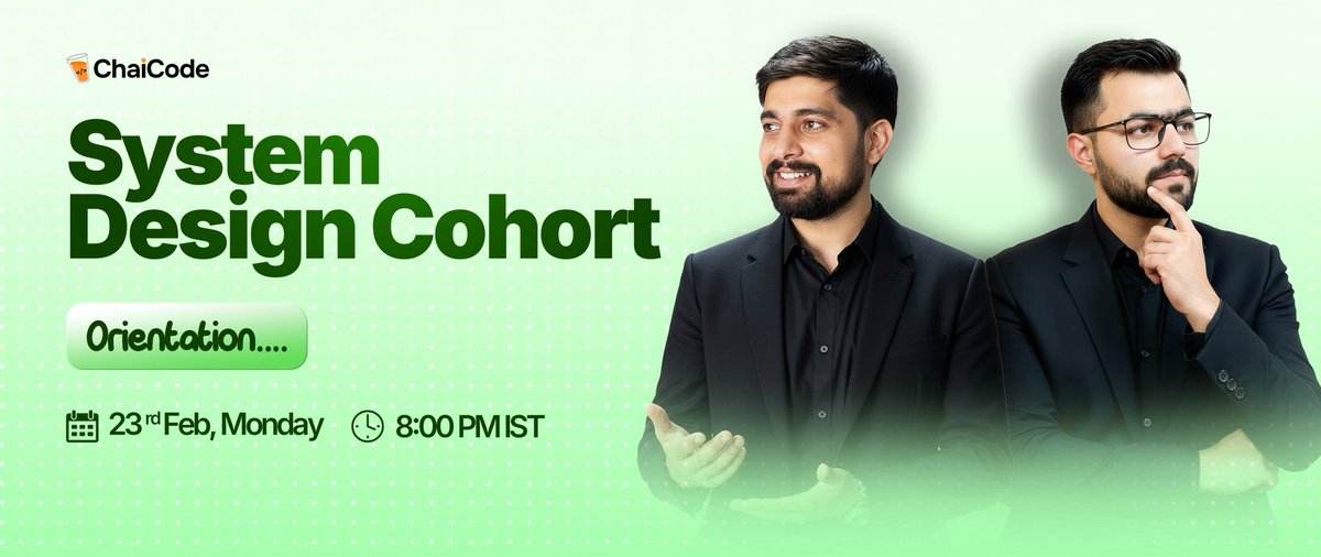 Hannji, So System Design Cohort First class kick off done 🔥🔥🔥

Loved the energy 🔥🔥