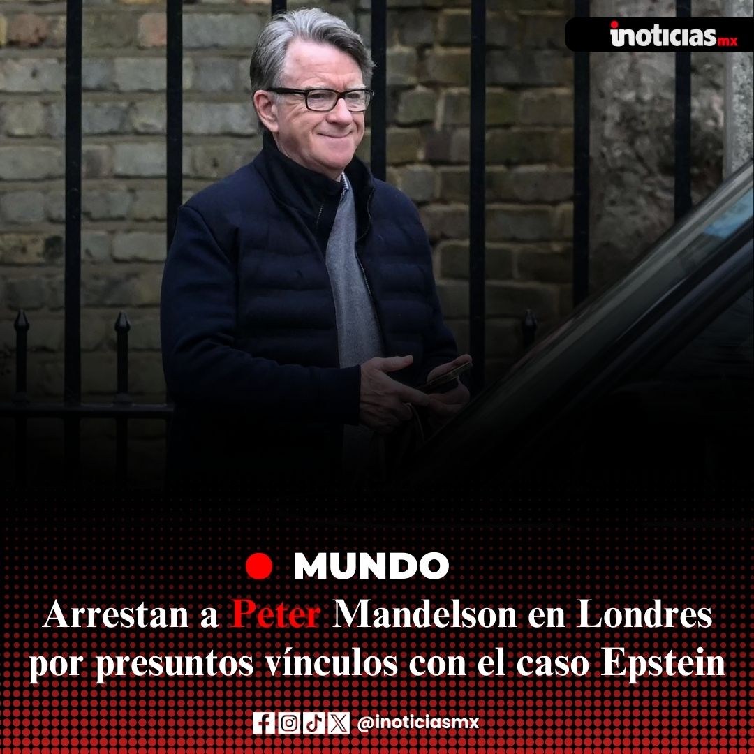 🇬🇧 Detienen a exembajador británico por vínculos con Jeffrey Epstein ⚖️

La Policía Metropolitana de Londres detuvo este lunes a Peter Mandelson, exembajador del Reino Unido en Estados Unidos.
📲inoticias.mx/arrestan-a-pet…
.
.
.
#PeterMandelson #Londres #JeffreyEpstein #ÚltimaHora