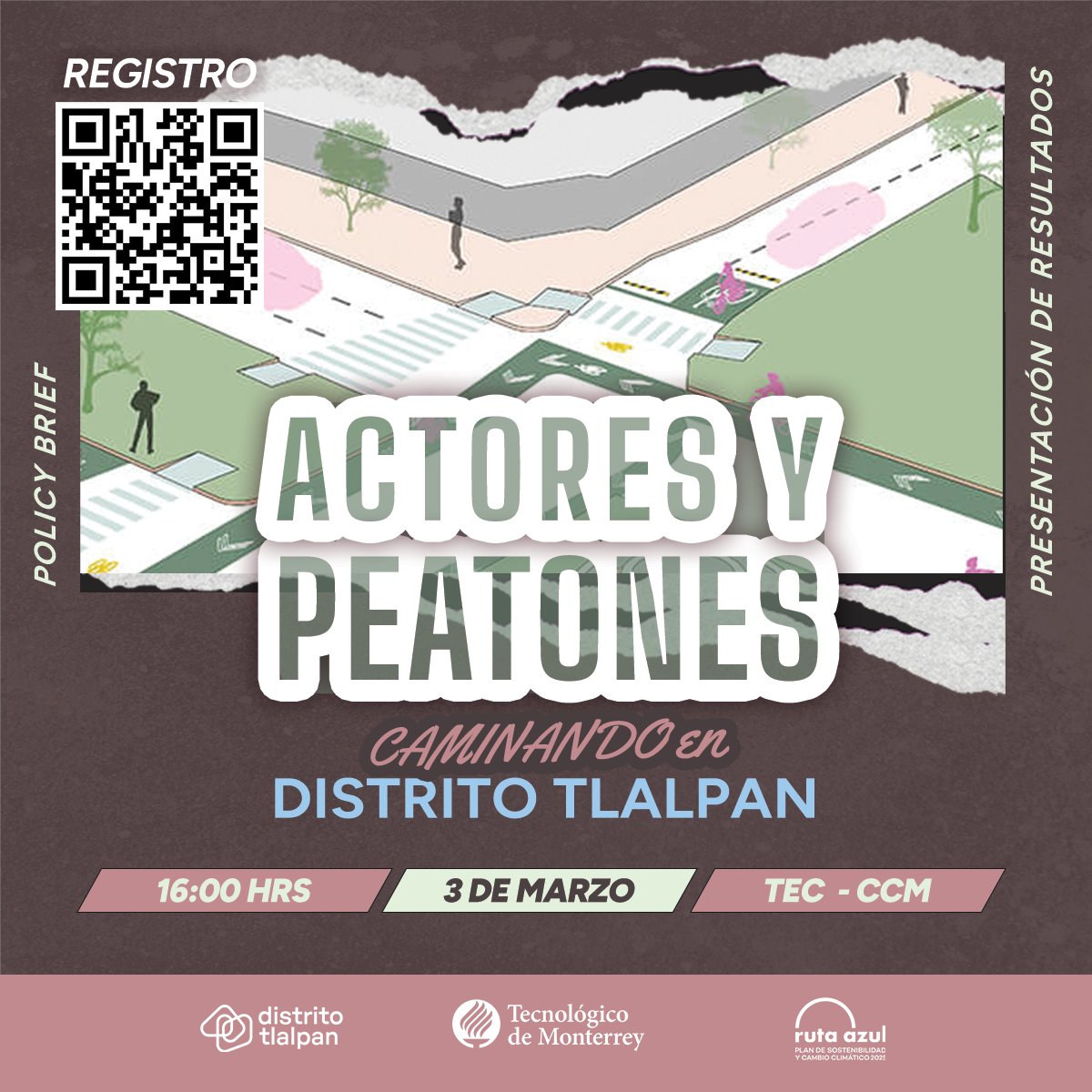 FuturoCiudades's tweet photo. ¿Cómo se construye la caminabilidad en Distrito Tlalpan?

Un diálogo sobre la colaboración entre instituciones y comunidades para transformar el entorno urbano.

📍 Tec CCM
🗓 3 de marzo | 🕓 4:00 pm
REGISTRO: https://t.co/F1lqJiNHiM https://t.co/5UdS57GQ9L