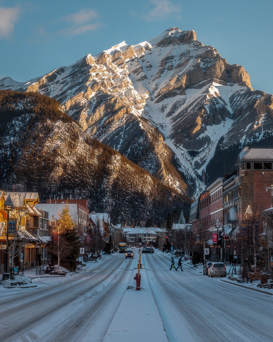 Banff Ave in winter