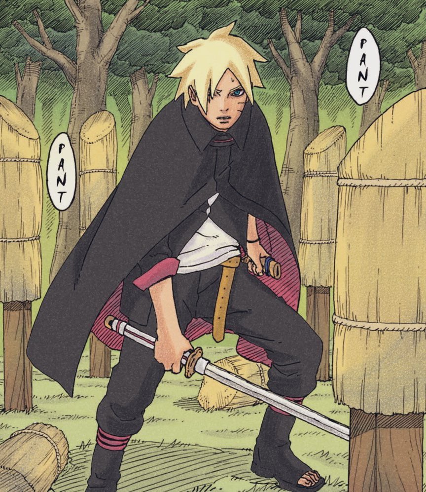 Sasukebix's tweet photo. Iirc this old lady was a weapons supplier for the Uchiha clan so do u guys think this is where they got broruto’s sword when they’re rogues and on the run lol? https://t.co/yHGZOhoHMa