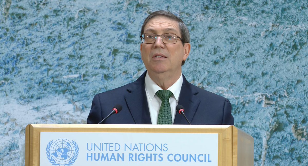 El Ministro de Relaciones Exteriores, <a href="/BrunoRguezP/">Bruno Rodríguez P</a>, denunció la nueva escalada agresiva de EEUU 🆚#Cuba y la determinación a defender nuestra soberanía, en Segmento de Alto Nivel del 61º período ordinario de sesiones del Consejo de Derechos Humanos. 

cubaminrex.cu/es/cuba-denunc…