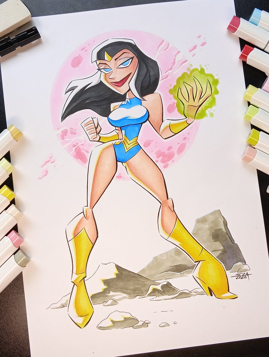 joelszaart's tweet photo. Ariel — Thundarr the Barbarian (1980)

Original one-of-a-kind artwork
Alcohol markers and ink on A4 (29.7 × 21 cm / 9 × 12 in)
Signed and dated, 2026
Available — inquiries via DM.
Commissions open for similar character pieces.

#80scartoon #ThundarrTheBarbarian #markerpainting https://t.co/SU68aGbnYs